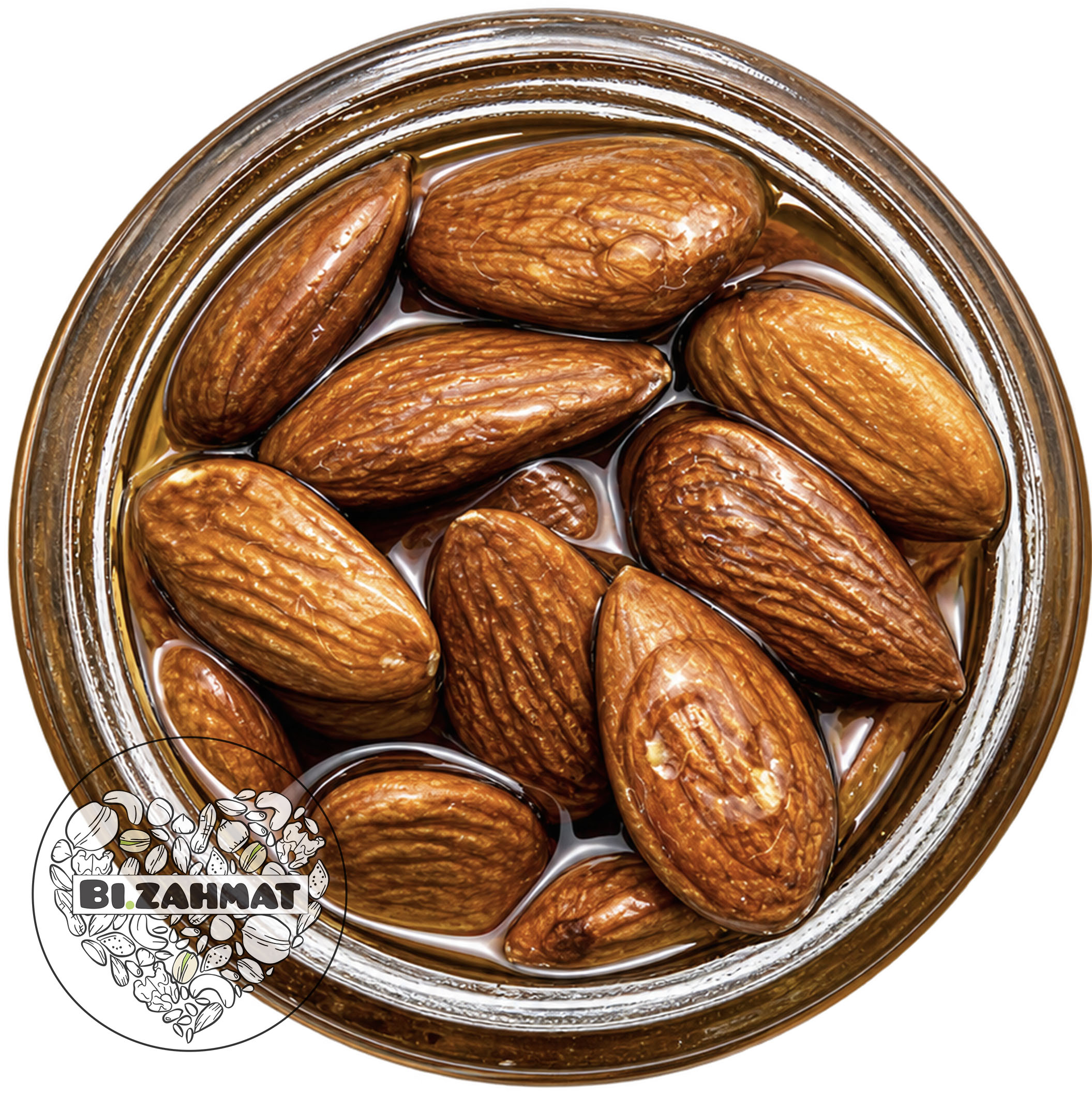 معجون  ( بادام درختی خارجی  + عسل ) 500 گرم